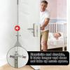 Hinged anti collision door stop 2 sets  adjustable heavy duty design silver white