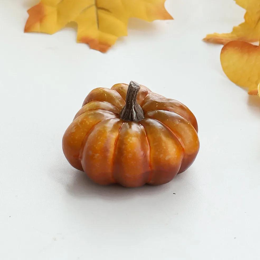 1pc Mini Artificial Halloween Pumpkin Decor Simulation Vegetable DIY Craft Home Party Decoration Prop