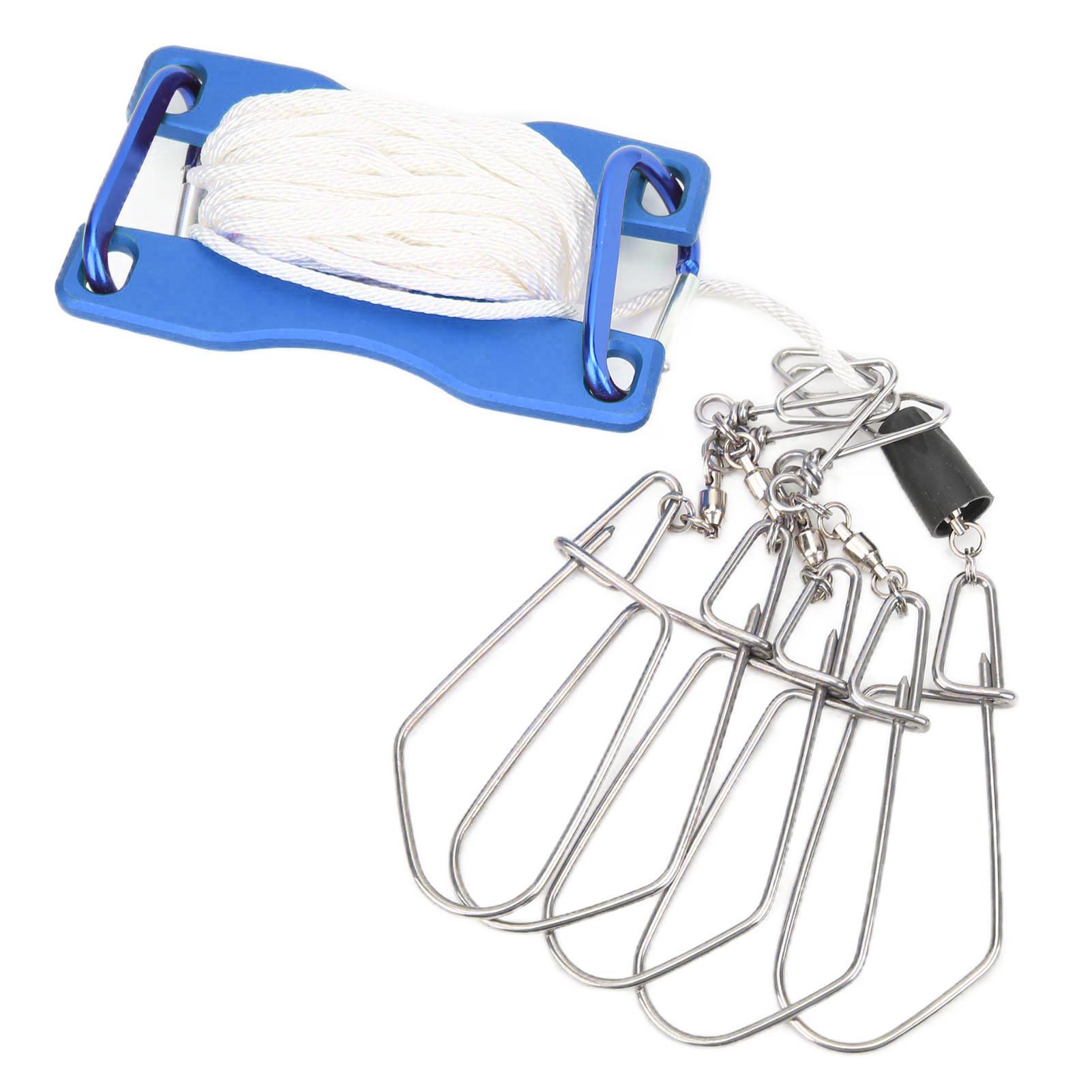 Live Fish Lock Portable Stainless Steel Fish Wire Rope Lock for Big Lure Fishing EquipmentBlue