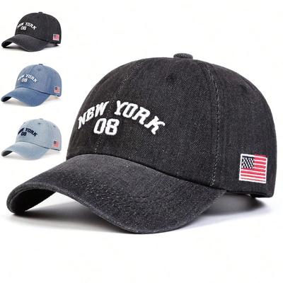 Unisex NEW YORK Letter Embroidery Cowboy Baseball Caps Spring and Autumn Outdoor Adjustable Casual Hats Sunscreen Hat Sports Cap