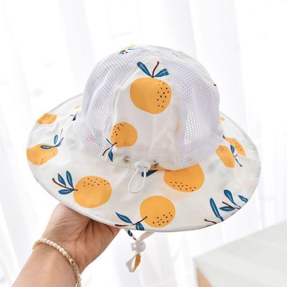 Fruit Print Children Sun Hat Thin Sun Protection Hat Fashion Bucket Hat  Summer Season