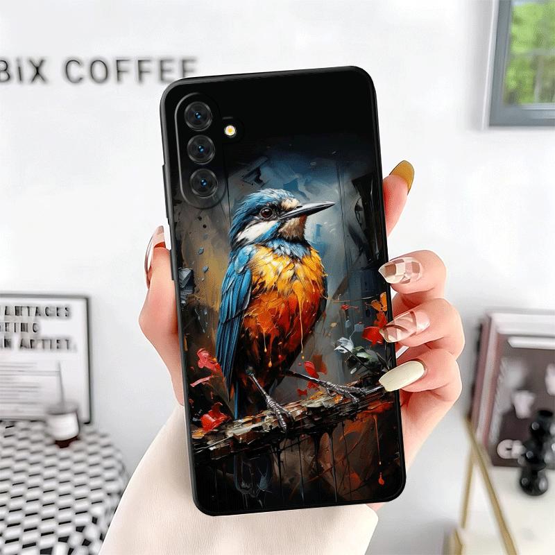 Bird Oil Painting Style Soft Phone Case for Samsung A17 A37 A57 A16 A26 A36 A56 A15 A25 A35 A55 A14 A24 A34 A54 A13 A23 A33 A53