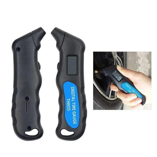 Car Diagnostic Instrument Digital Tire Pressure Gauge with Unit Switching PSI BAR KPA KG/O LED Flashlight Safety Hammer High Accuracy Portable Tool