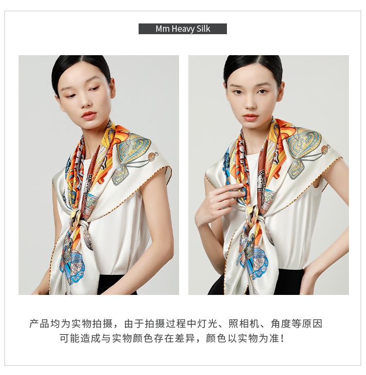 New classic and fashionable silk scarf from the silk industry, 100% mulberry silk fibroin crepe satin versatile women's silk scarf shawl