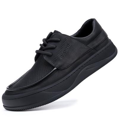 Fashion Summer Autumn New Designer Leather Shoes for Men Solid Color Retro Hallow Loafers Male Fashion Casual Lace Driving Shoes Man