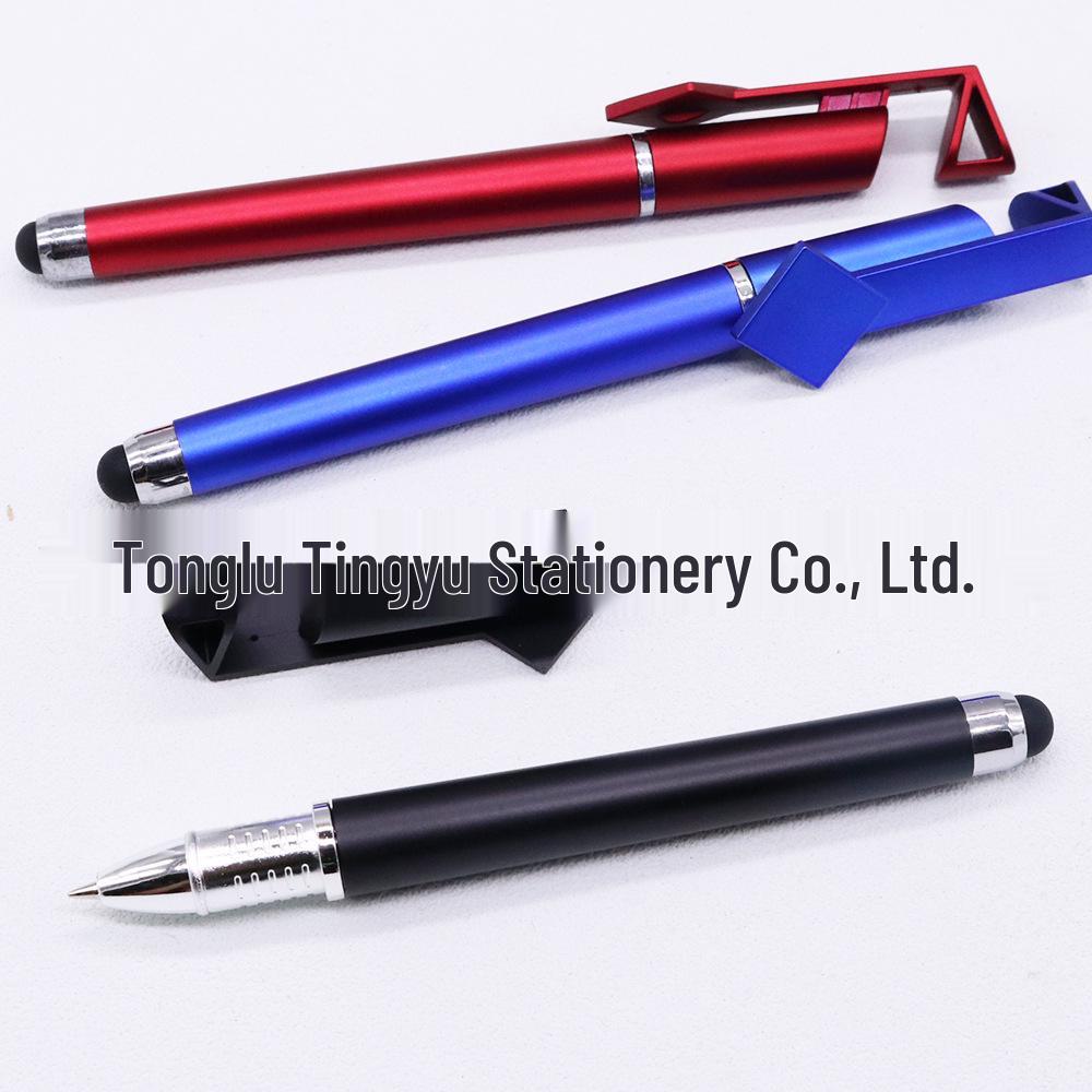 Stylus Ballpoint Pen with Touchscreen Stand & QR Code Clip