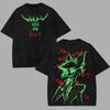 2026 Neues Alastor Hazbin Hotel Grafik T-Shirt Unisex Damenbekleidung Streetwear Gewaschenes Oversized T-Shirt Kurzarm Baumwolle T-Shirt