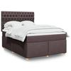Exclusive House - Slatted Bed Base with Mattress Dark Brown 140x200 Cm
