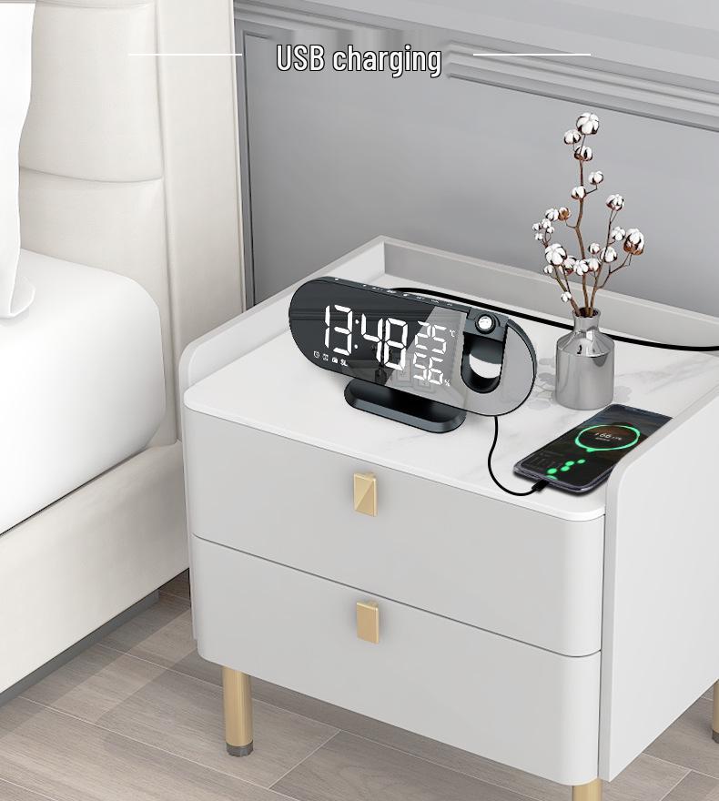 2022 LED Projection Alarm Clock with Temperature, Humidity Display, and Automatic Light Sensor