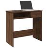 VidaXL Desk Brown Oak 80x40x75 Cm Engineered Wood, Computer Desk, Standing Desk, Desk with Storage, Desk 860478
