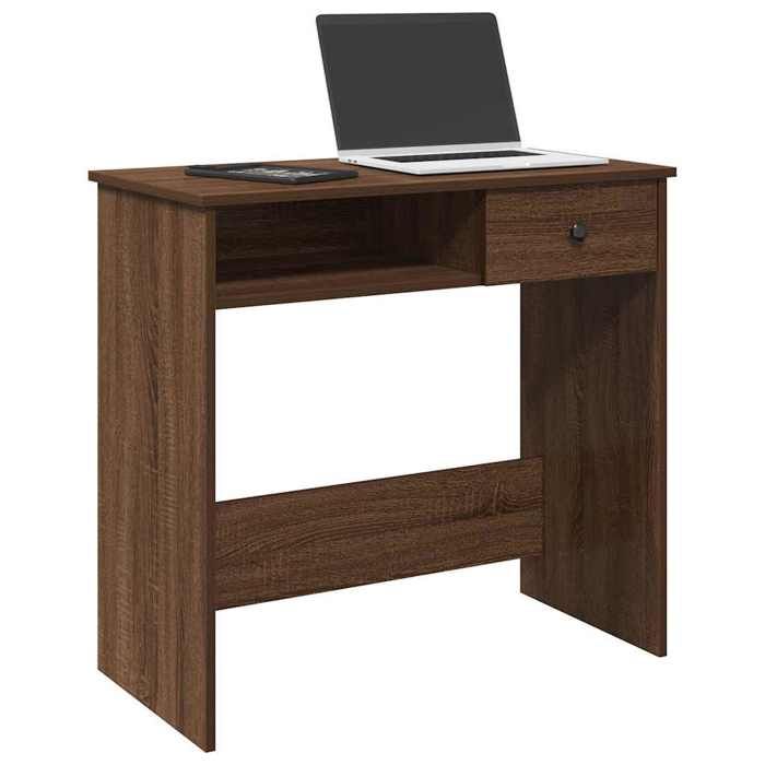 VidaXL Desk Brown Oak 80x40x75 Cm Engineered Wood, Computer Desk, Standing Desk, Desk with Storage, Desk 860478