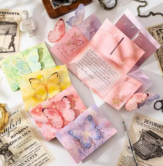 Premium 3D Butterfly Greeting Card with DIY Handwritten Message for Birthdays, Couples, and Special Blessings