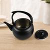 Black Stainless Steel Teapot Polished Rounded Stovetop Kettle Comfortable Grip