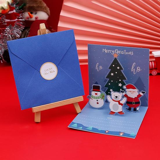 12 Pack Christmas Cards 3D Pop Up Greeting Card Set with Envelopes Stickers