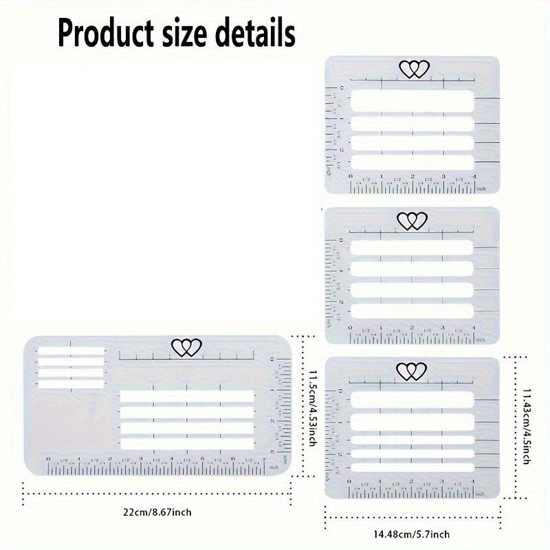 1 Set 6 Pcs of Paper Crafting Templates with Rulers - Perfect for Invitations, Greeting Cards, and Calligraphy Practice