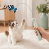 Handheld Cat Wand Toy Electric Butterfly Wand Rechargeable Interactive Toy 360 Spinning Self-Play Exercise Toys for Kittens with 2 Modes,