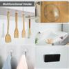 10-100PCS Transparent Stainless Steel Strong Self-adhesive Hooks Bathroom Towel Clothes Storage Sticky Hooks Key Pendant Storag