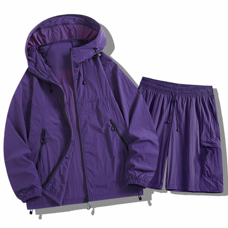 Sunscreen clothing Men's summer hooded sunscreen clothing Sports jacket Breathable outdoor jacket Summer fishing sunscreen clothing
