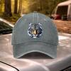 Vintage Washed Tiger Head Print Baseball Cap  Adjustable for Weddings Parties Festivals Bachelor Parties Cycling Camping