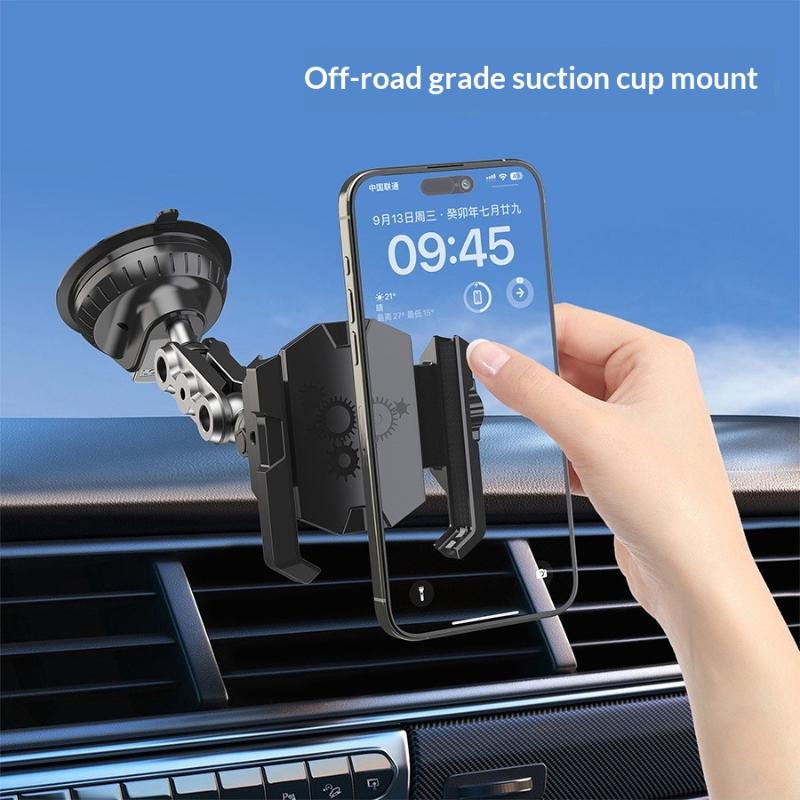 Car Phone Holder Strong Suction Cell Phone Mount 360° Rotation Cell Phone Holder Adjustable For Car Window Windshield