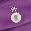 Oval Natural Black Rutile Sisters Day Birthday Gift Pendant 925 Sterling Silver PP-57-33