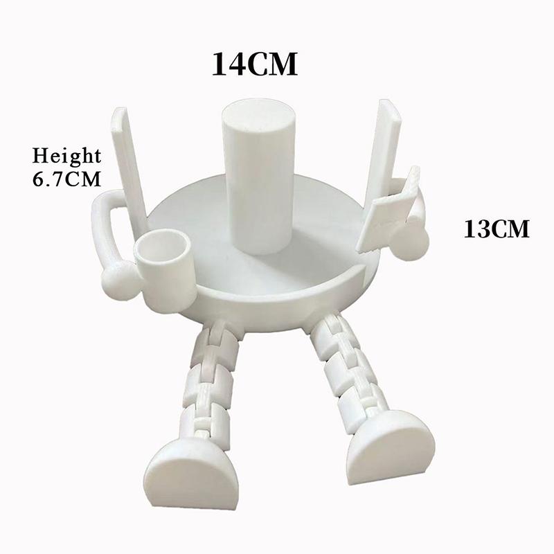Soporte de Papel Higiénico Creativo de Pie - Divertido Diseño de Postura Sentada, Articulación Desmontable Adorno Artístico Práctico, Decoración de Baño para el Hogar
