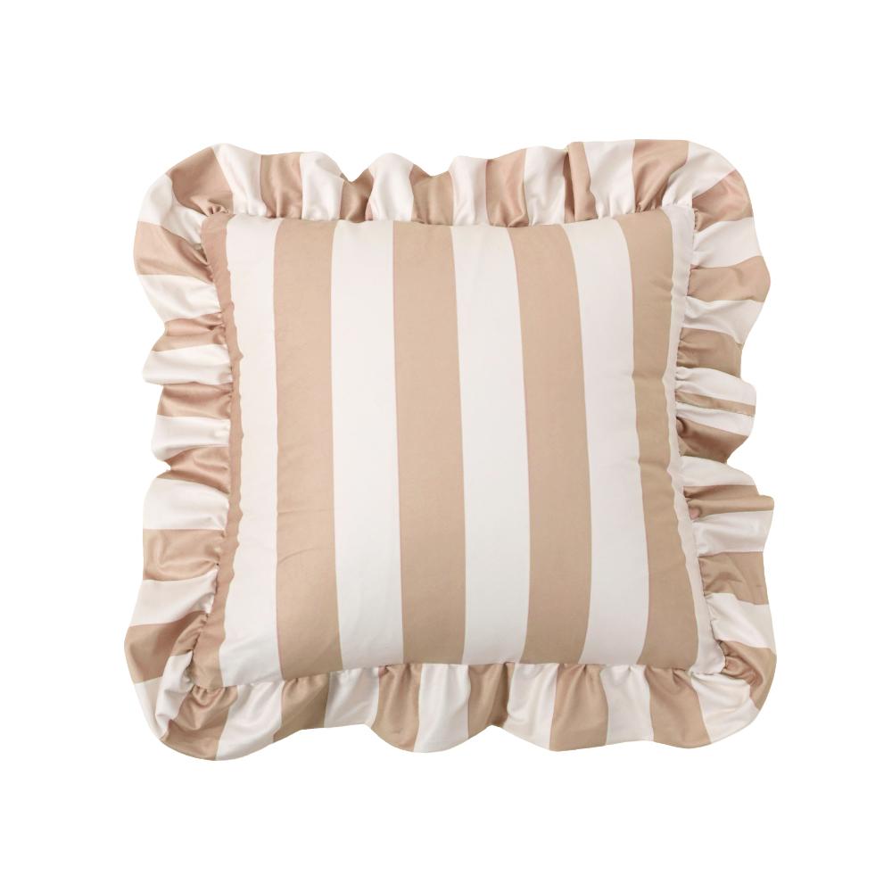 COMPRAORA 1PZ Federa per Cuscino in Velluto con Pizzo a Strisce 18X18 Pollici Federe Morbide Accoglienti per Divano Camera da Letto Soggiorno Decorazione per la Casa