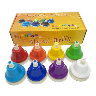 8 Note Hand Bell Children Toy Music Rainbow Percussion Instrument Set Beginner Educational Toy Gift