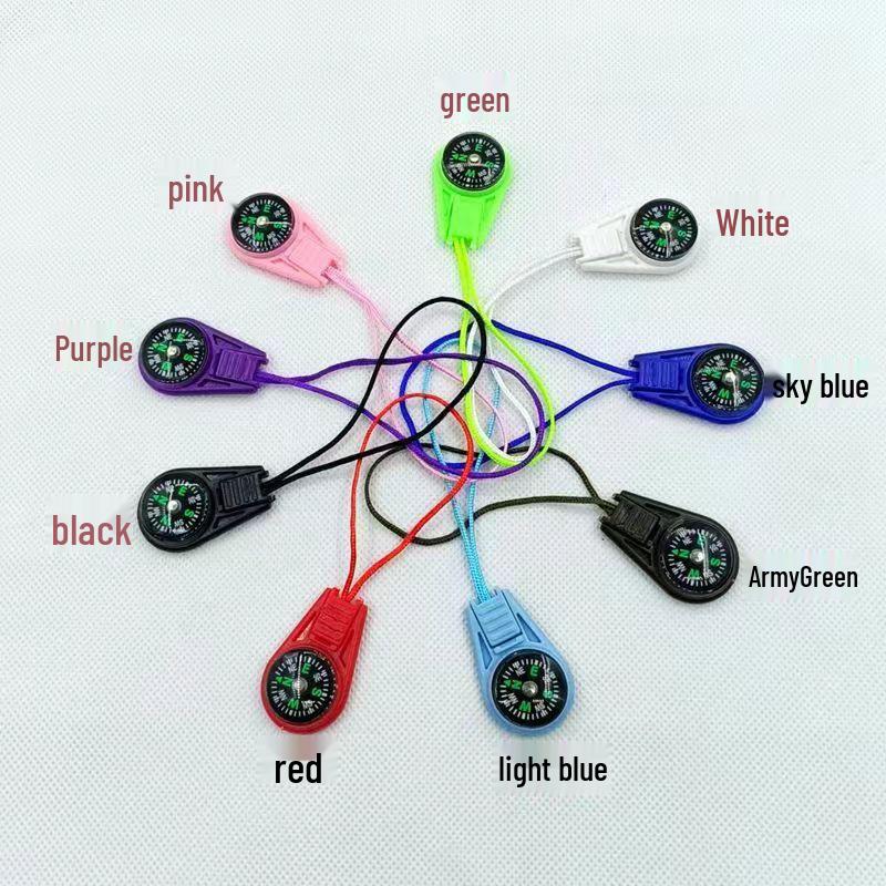 Přenosný venkovní kompas pro backpacking, orientační běh a horolezectví s klíčenkou a šňůrkou
