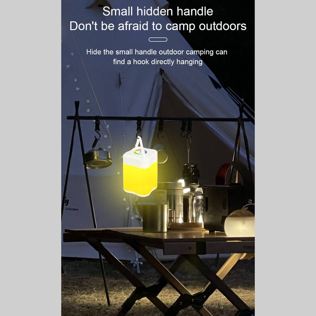 Kleurrijk Sfeerlicht voor Nachtkastje USB Nachtlampje Oplaadbaar Outdoor Mini Campinglampje met Haak