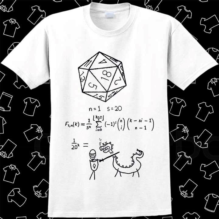 The Science of 20 Sided Dice DnD D20 T Shirt Meme Gift Funny Vintage Style 753