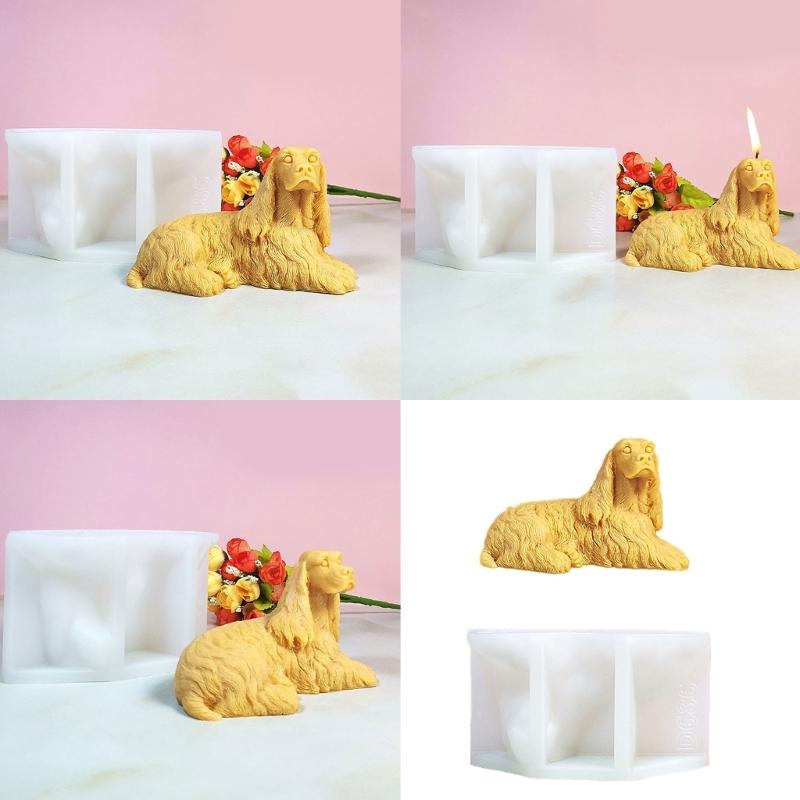 Dog Silicone Mold for Candle Making 3D Animal Resin Crafting Moulds Silicone Texture Suitable for Aesthetic Room Decors
