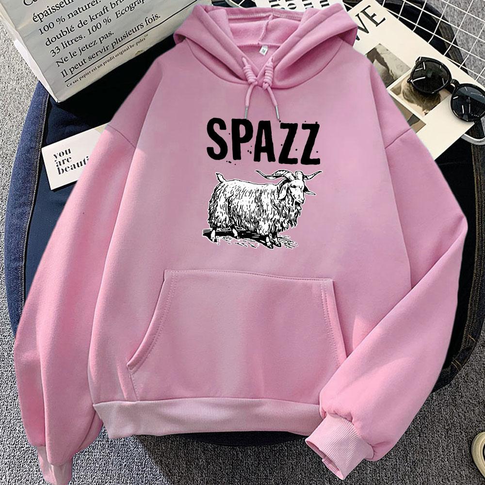 Hip Hop Rock Band SPAZZ Hoodies Winter Fleece Clothes for Women Sudaderas Para Mujer Graphic Pullovers Casual Unisex Sweatshirts