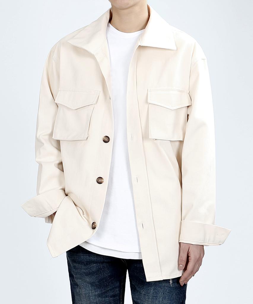 Veryvain Tp89 Cargo Overfit Jacket (Cream)