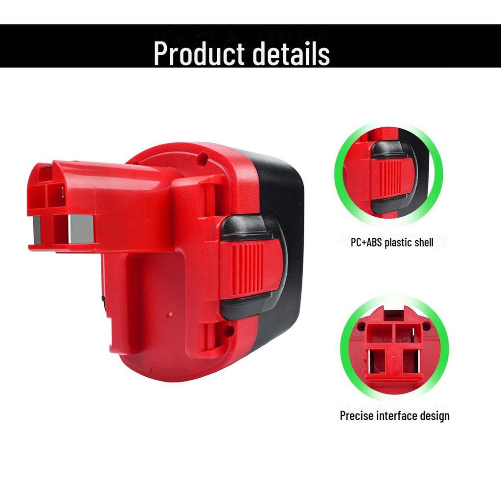 Bosch 12VBAT043 BAT045 NiMH Replacement Battery for Handheld Drill