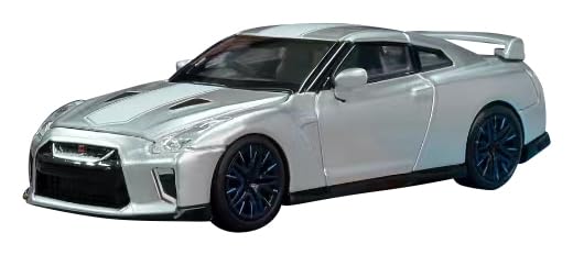 MOTORHELIX 1/64 Nissan GT-R (R35) 50th Anniversary Ultimate Metal Silver Finished Product