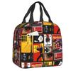 Custom Vintage Film Quentin Tarantino Lunch Box Pulp Fiction Kill Bill Thermal Cooler Food Insulated Lunch Bag Portable Tote Bag