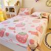 1pc Warm Bed Sheets for Winter Thick Flannel Fleece Fitted Bed Sheets Reactive Printed Drap De Lit Single/Queen/King Drap Housse