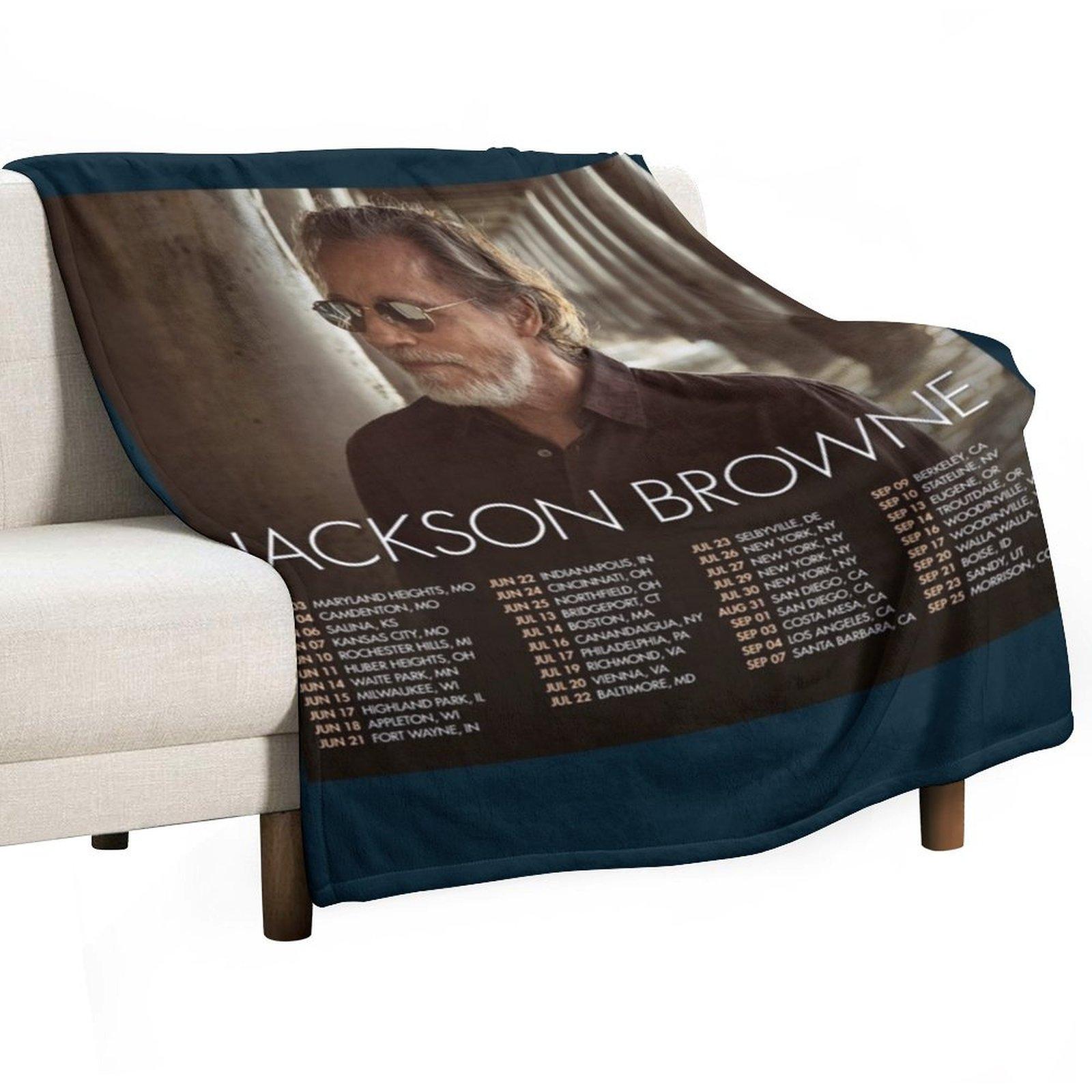 

Jackson Browne Show Tour 2022 Throw Blanket Multi-Purpose Plush Camping Sofa Quilt Blankets 30x40in