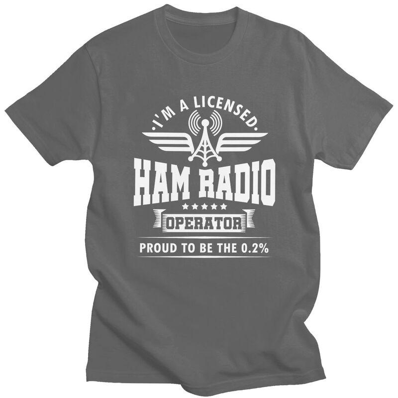 Custom Licensed Ham Radio Operator Communications Tshirts for Men Short Sleeve T Shirt Tshirt Loose Fit 100 Cotton Tees Gift
