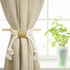 Curtain Tie Backs, Natural Cotton Linen Rope Drapery Holdbacks Curtain Accessories for Rustic Home,No Drilling Install