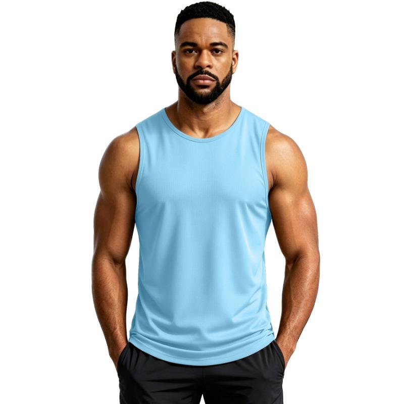 Men S Sleeveless Workout Tank Top Summer Breathable Quick Dry
