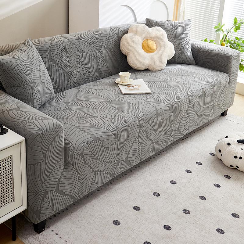 Polar Fleece Jacquard All Inclusive Sofa Cover Lazy Cover Chaise All In One Light Luxury Universal for All Seasons