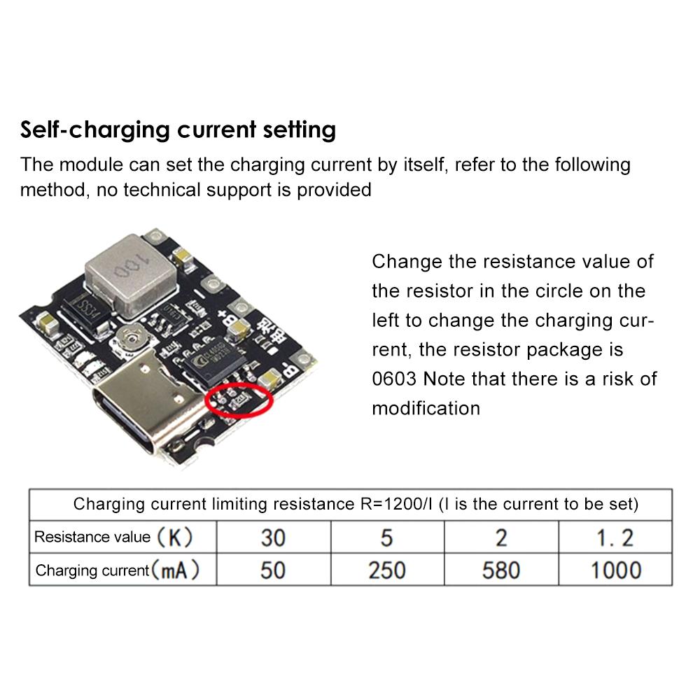 2PCS 18650 Lithium Battery Charger Module Charging Board With Protection 3.7V to 5V 9V DC-DC Step Up Converter Module Type-C