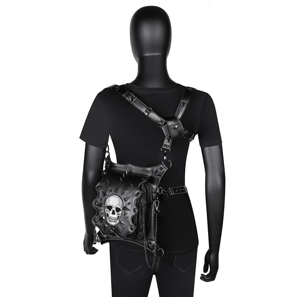 Bag Girl Halloween European and American Punk Skeleton Lady Single-shoulder Crossbody Bag Outdoor Travel Chain Bag