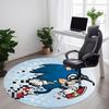 1pz Tappeto Rotondo da Ufficio Sonic Running, Tappetino da Interno Adatto per Ufficio, Sotto Sedie da Ufficio Camera da Letto Soggiorno Arredamento Casa, Decorazione Stanza