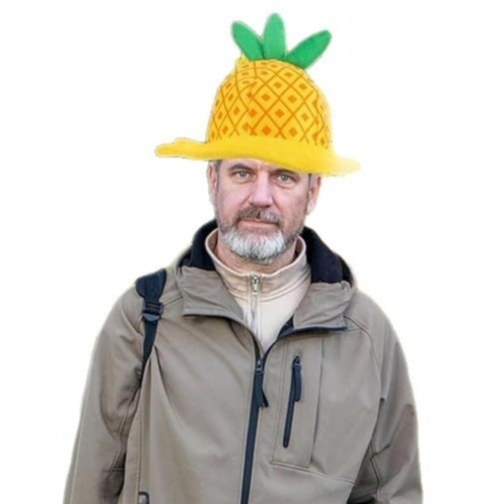 Comfortable Pineapple Hat Soft Plush Cosplay Headwear Party Headpiece  Party Accessories