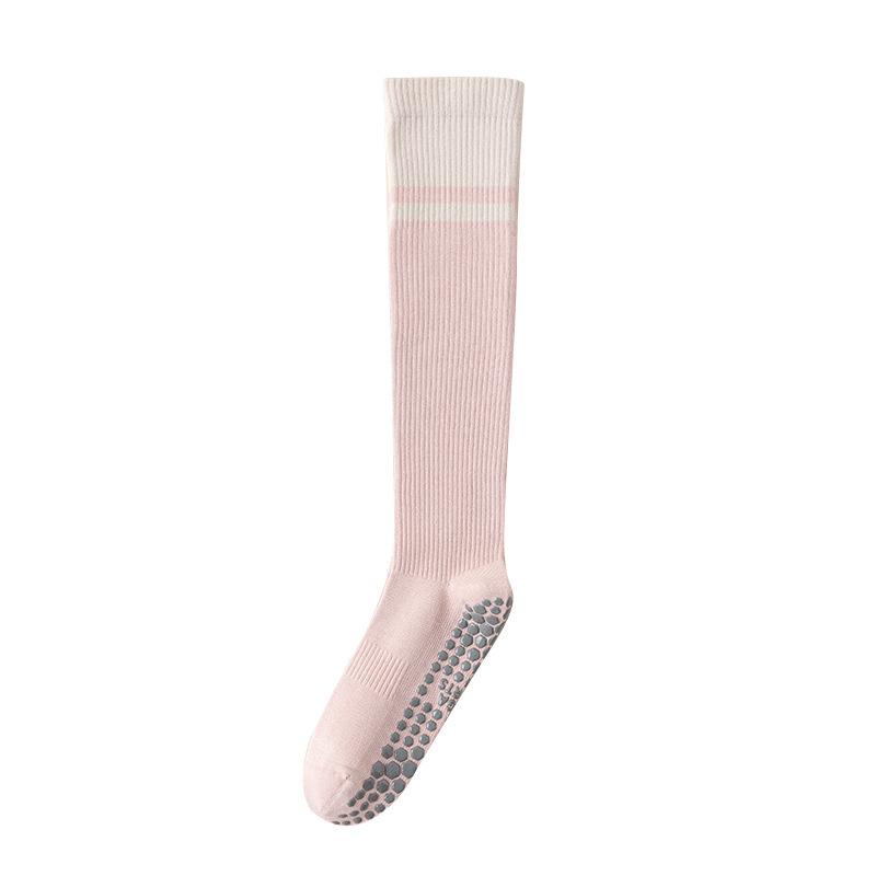 Women's Spring and Autumn Yoga Fitness Pilates Exercise Color Blocked Anti Slip Calf Socks