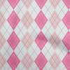 oneOone Cotton Flex Dark Rose Brown Fabric Argyle Quilting Supplies Print Sewing Fabric By The Yard 40 Inch