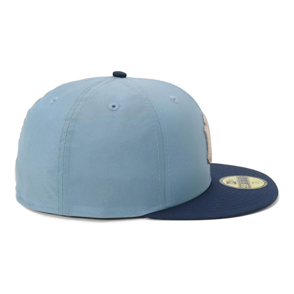 New Era 59FIFTY Cap MLB New York NY Sax Vintage Nylon Exclusive to and Straight Flat Stylish Streetwear Travel Sun Gift Idea (14693453, NER36C0545)
